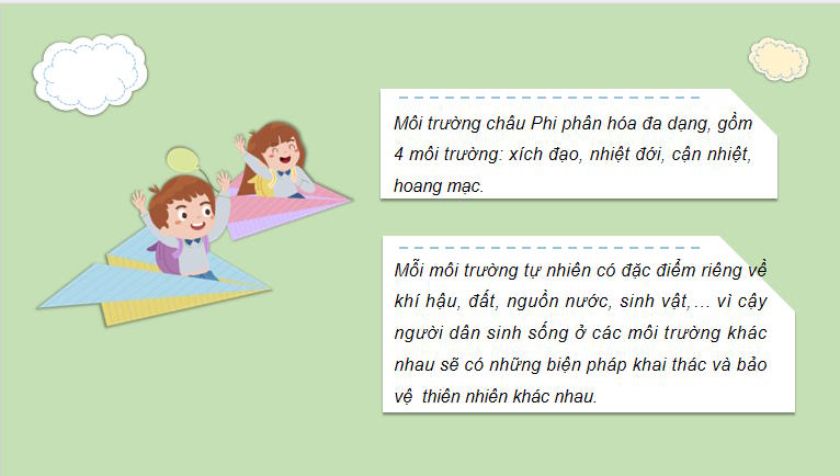 Phương thức con người khai thác sử dụng và bảo vệ thiên nhiên ở châu Phi