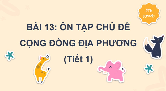 PowerPoint Tự nhiên và xã hội 2 Bài 13: Ôn tập chủ đề cộng đồng địa phương