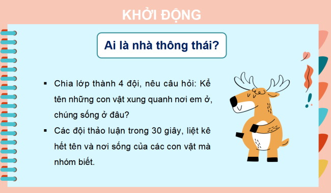 PowerPoint Tự nhiên và xã hội 2 Bài 15: Động vật sống ở đâu