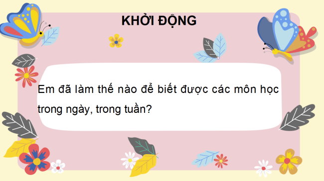 PowerPoint Tiếng Việt 2 Bài 10: Đọc Thời khoá biểu