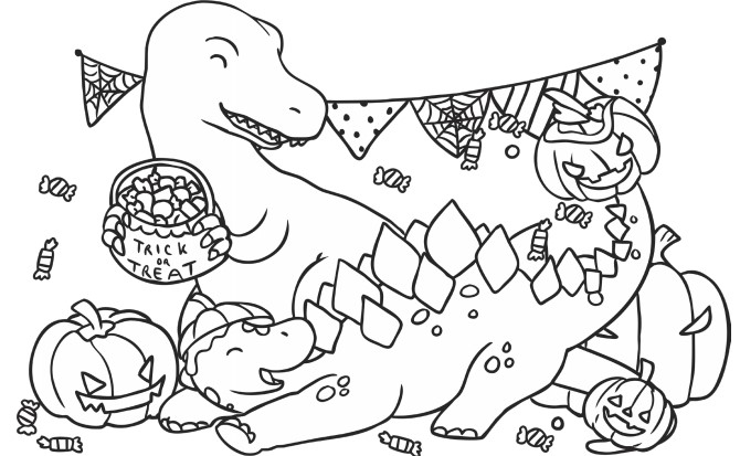 Tranh tô màu Halloween 