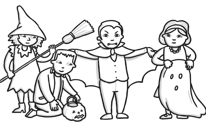 Tranh tô màu Halloween