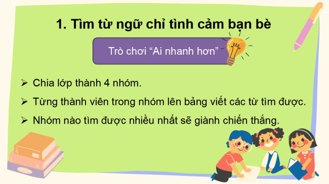 PowerPoint Tiếng Việt 2 Bài 18: Mở rộng vốn từ về tình cảm bạn bè. Dấu chấm, dấu chấm hỏi, dấu chấm than