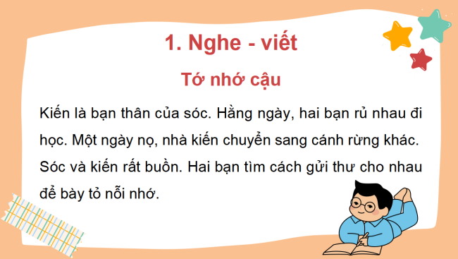 PowerPoint Tiếng Việt 2 Bài 18: Viết Tớ nhớ cậu