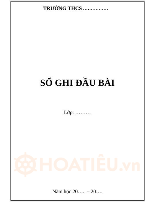 Đánh giá tiết học trong sổ đầu bài