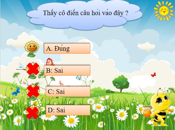 Trò chơi powerpoint Ong nhỏ và mật hoa