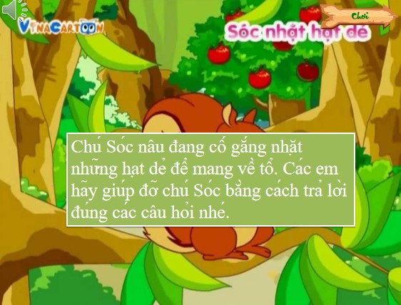 Trò chơi powerpoint Sóc nhặt hạt dẻ