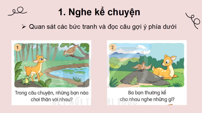 PowerPoint Tiếng Việt 2 Bài 21: Kể chuyện Chúng mình là bạn