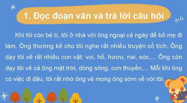 PowerPoint Tiếng Việt 2 Bài 26: Viết đoạn văn kể một việc người thân đã làm cho em. Đọc mở rộng