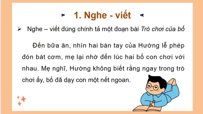 PowerPoint Tiếng Việt 2 Bài 28: Viết Trò chơi của bố