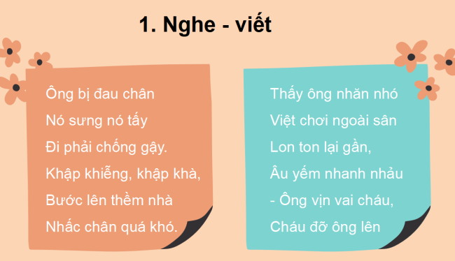 PowerPoint Tiếng Việt 2 Bài 30: Viết Thương ông