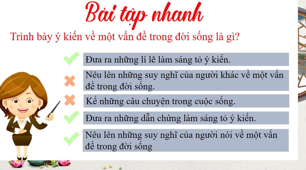 PowerPoint Bài Trình bày ý kiến về một vấn đề trong đời sống Văn 7 Cánh Diều