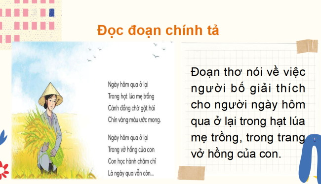 PowerPoint Bài 4: Nhìn - viết Ngày hôm qua đâu rồi?