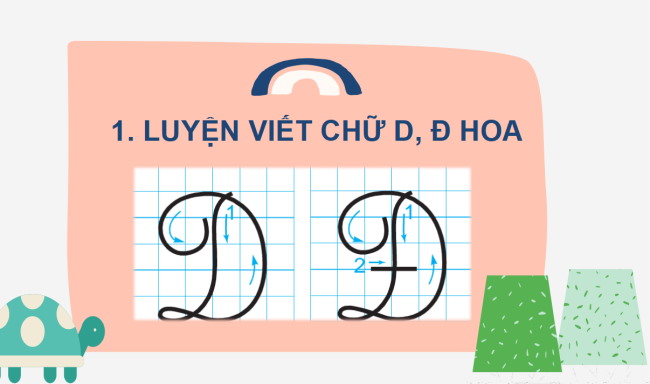 PowerPoint Tiếng Việt 2 Bài 1: Viết chữ hoa D, Đ