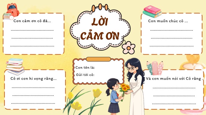 PPT Thiệp cảm ơn thầy cô nhân ngày 20/11