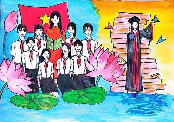 Tranh vẽ chủ đề biết ơn thầy cô