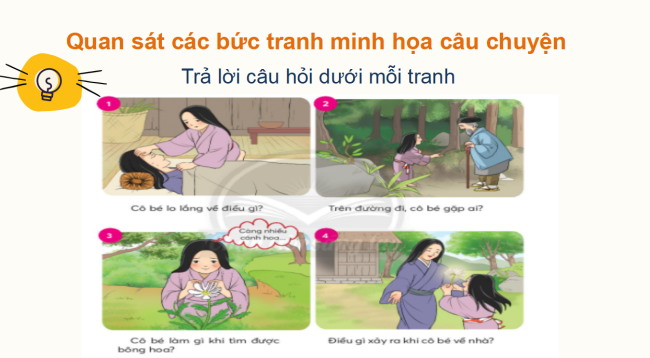 PowerPoint Tiếng Việt 2 Bài 4: Nghe - kể Sự tích hoa cúc trắng