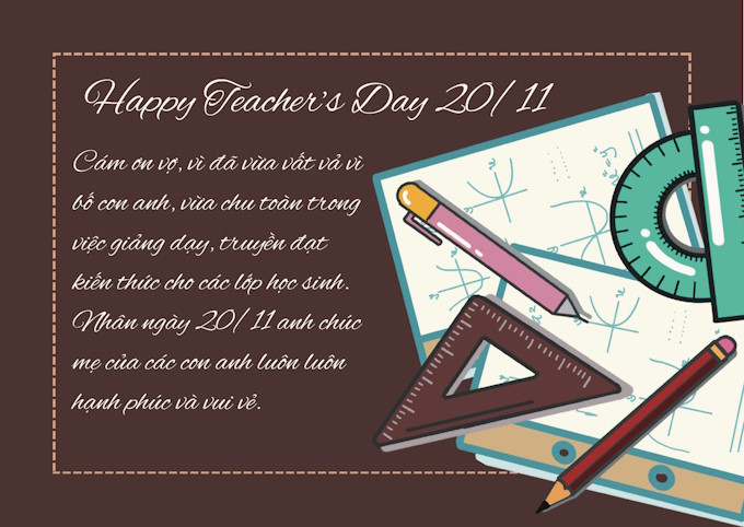 Lời chúc 20-11 cho vợ yêu ngọt ngào