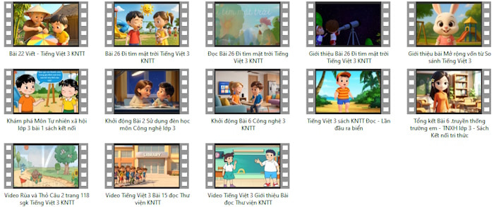 Video AI ứng dụng trong dạy học Lớp 3