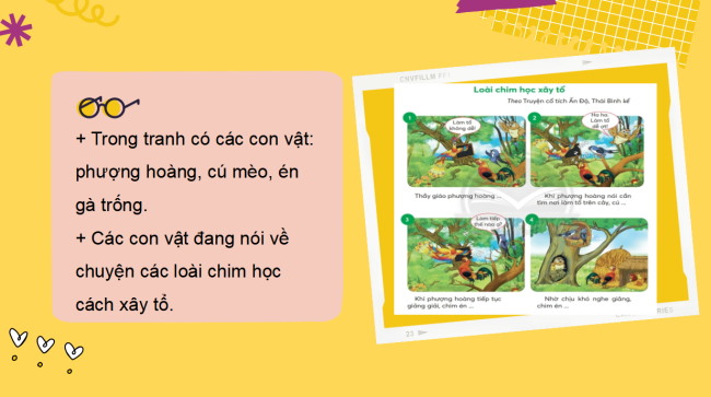 PowerPoint Tiếng Việt 2 Bài 4: Nghe - kể Loài chim học xây tổ