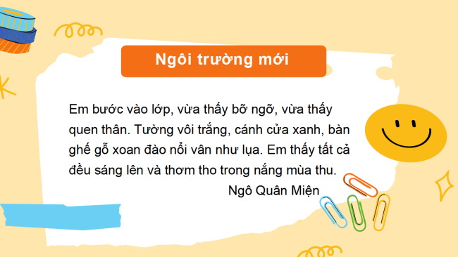 PowerPoint Tiếng Việt 2 Bài 4: Nghe - viết Ngôi trường mới