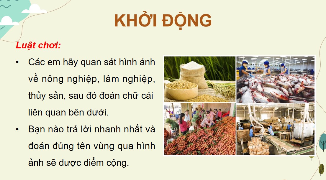 PowerPoint Bài 4 Nông nghiệp, lâm nghiệp, thuỷ sản Địa lí 9 CTST