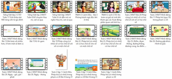 Video AI ứng dụng trong dạy học Lớp 2