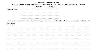 Mẫu kế hoạch bài dạy tích hợp năng lực số môn Tin học 4 