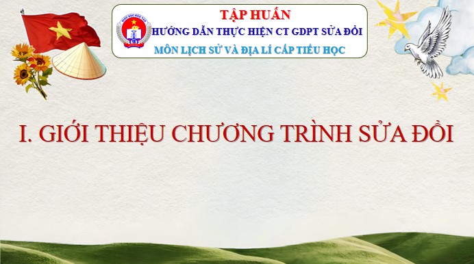 Powerpoint tập huấn sửa đổi chương trình GDPT môn Lịch sử Địa lí Tiểu học theo TT17