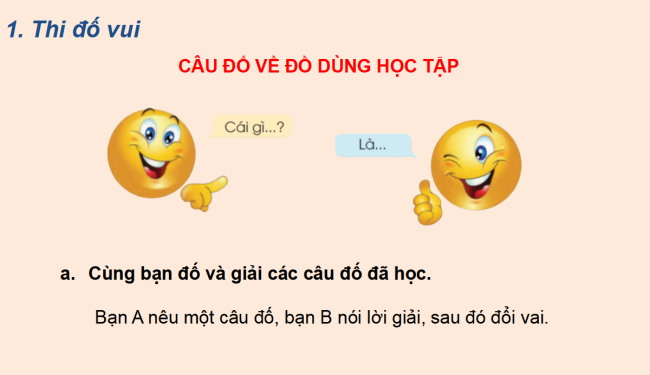 PowerPoint Tiếng Việt 2 Bài 11: Câu đố về đồ dùng học tập