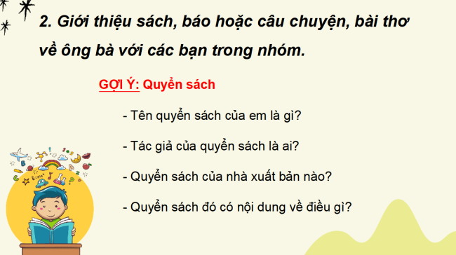 PowerPoint Tiếng Việt 2 Bài 12: Đọc sách báo viết về ông bà