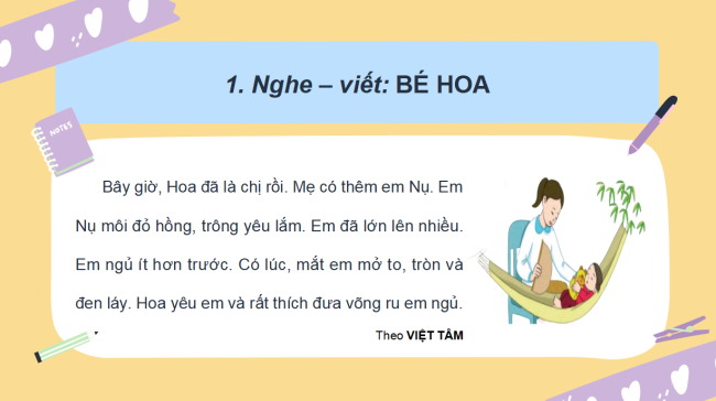 PowerPoint Tiếng Việt 2 Bài 16: Nghe - viết Bé Hoa, Chữ hoa O