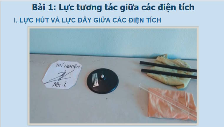 Giáo án PowerPoint Vật lí 11 Bài 1: Lực tương tác giữa các điện tích