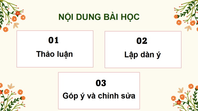 PowerPoint Tiếng Việt 4 Bài 7: Lập dàn ý cho báo cáo thảo luận nhóm