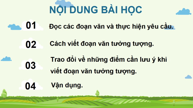 PowerPoint Tiếng Việt 4 Bài 17: Tìm hiểu cách viết đoạn văn tưởng tượng