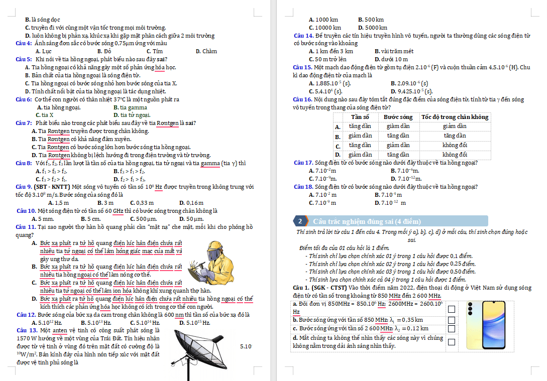 Bài tập về Sóng điện từ