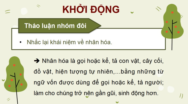 PowerPoint Tiếng Việt 4 Bài 19: Luyện tập về biện pháp nhân hóa