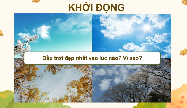 PowerPoint Tiếng Việt 4 Bài 20: Bầu trời mùa thu