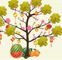 Trò chơi PowerPoint Gắn hoa mai