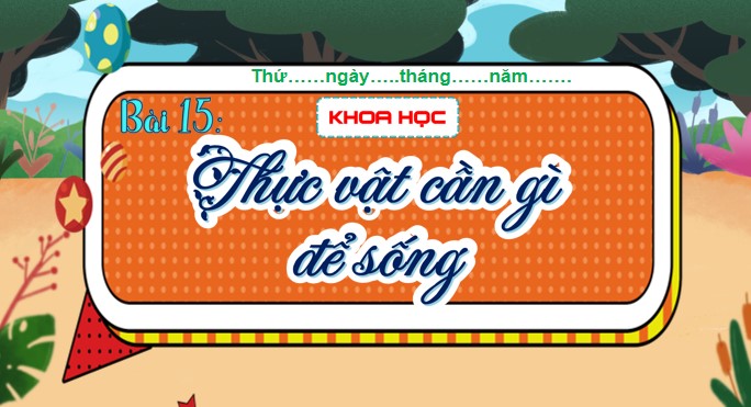 PPT Khoa học 4 Bài 15: Thực vật cần gì để sống?