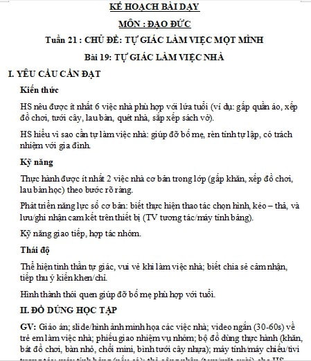 Bài dạy tích hợp Năng lực số môn Đạo đức lớp 1 sách Kết nối tri thức