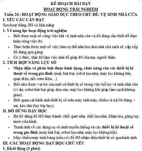 Bài giảng tích hợp Năng lực số môn Hoạt động trải nghiệm lớp 1 sách Cánh Diều