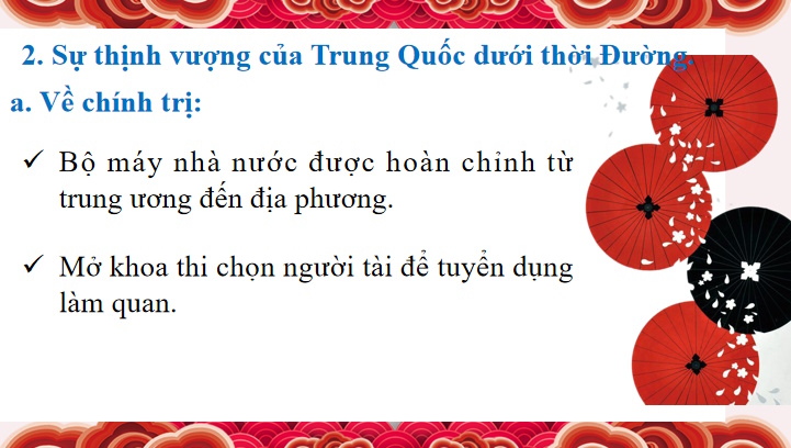 Khái lược tiến trình lịch sử Trung Quốc từ thế kỉ VII đến giữa thế kỉ XIX