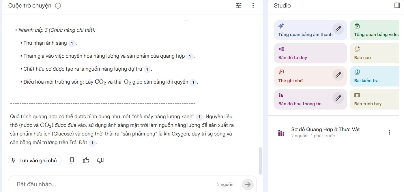 Cách tạo sơ đồ tư duy bằng NotebookLM