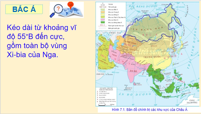 PowerPoint Địa lí 7 Bài 7: Bản đó chính trị châu Á, các khu vực của châu Á