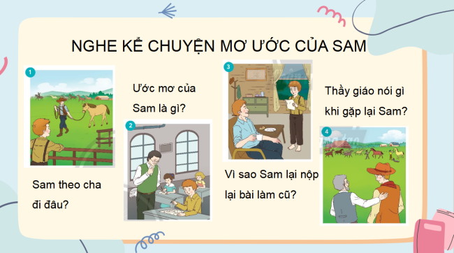 PowerPoint Tiếng Việt 3 Bài 4: Nghe - kể Mơ ước của Sam