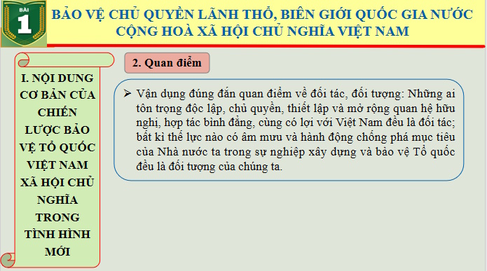Giáo án PowerPoint Giáo dục Quốc phòng và An ninh 11 Bài 1
