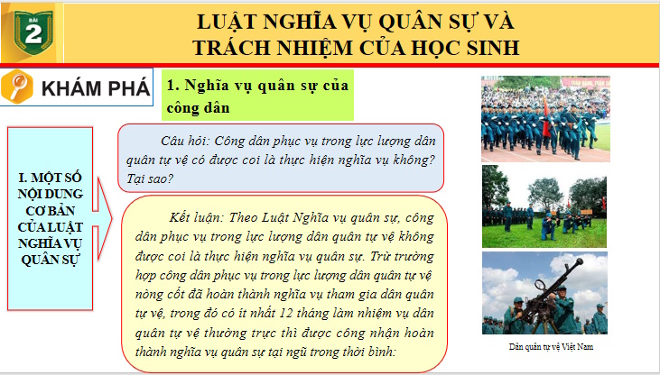 Giáo án PowerPoint Giáo dục Quốc phòng và An ninh 11 Bài 2