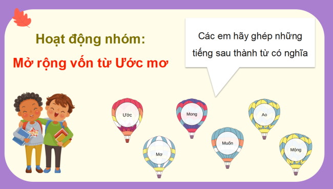 PowerPoint Tiếng Việt 3 Bài 1: Mở rộng vốn từ Ước mơ