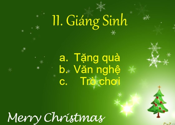 Powerpoint Sinh hoạt lớp Tổ chức Noel